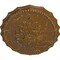 Ekena Millwork Oxford Ceiling Medallion, Hand-Painted Smokey Topaz Crackle, 16 7/8"W x 11 3/4"H x 1 1/2"P CM16OXSTC - alternate 4